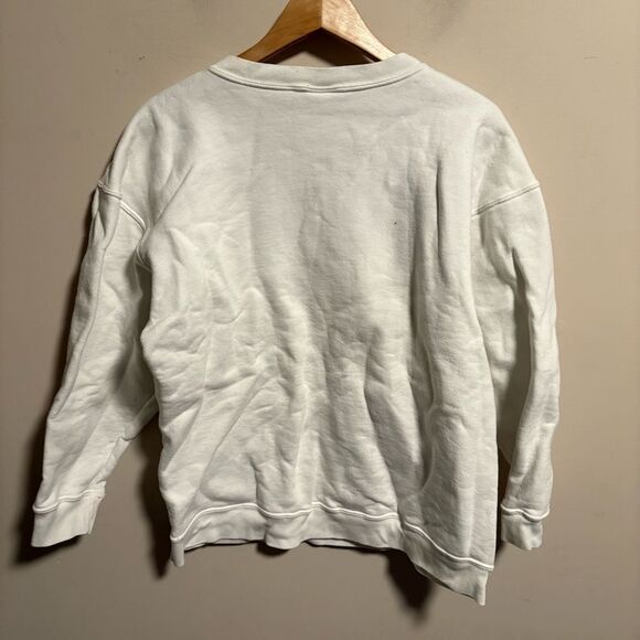 GUESS Americana Vintage White Embroidered Pullover Sweater- One Size Fits Most - Picture 3 of 6